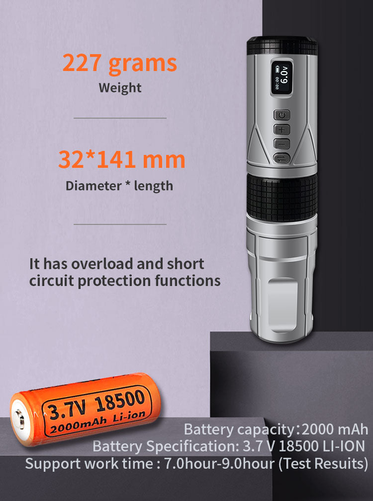 BRONC Wireless Tattoo Pen V8