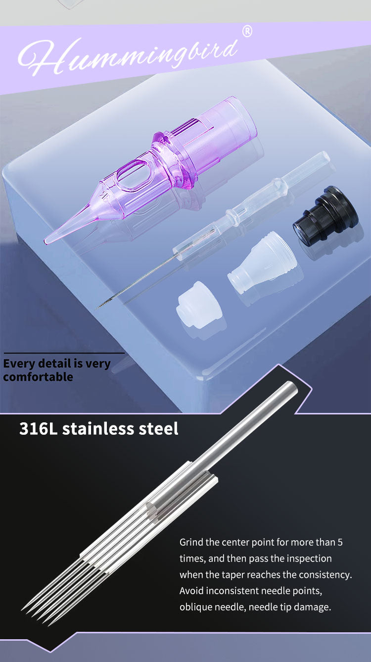 Hummingbird Purple Needle Cartridges Round Shader