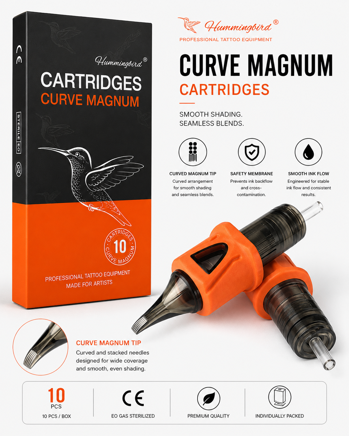 Hummingbird Tattoo Cartridges