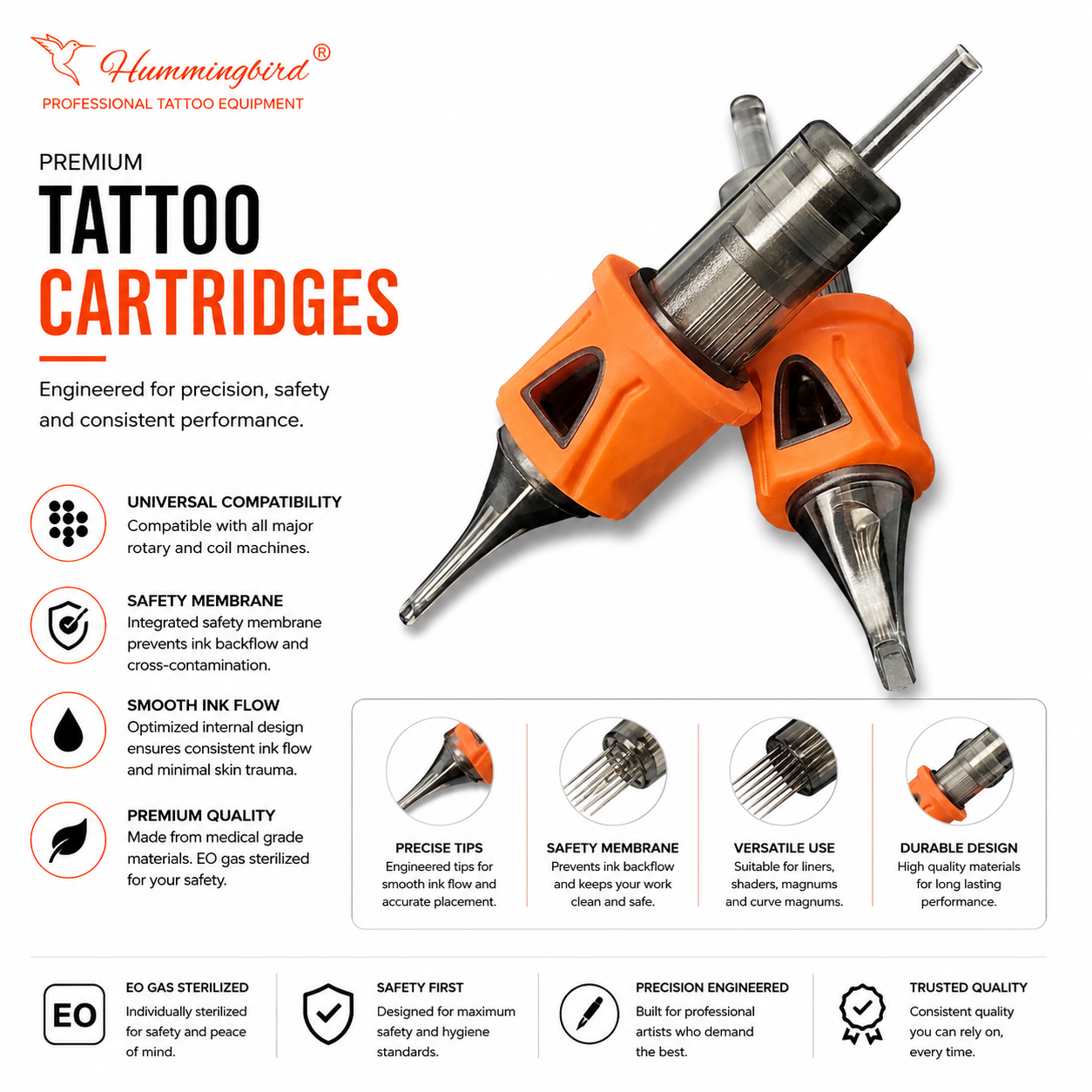 Hummingbird Tattoo Cartridges