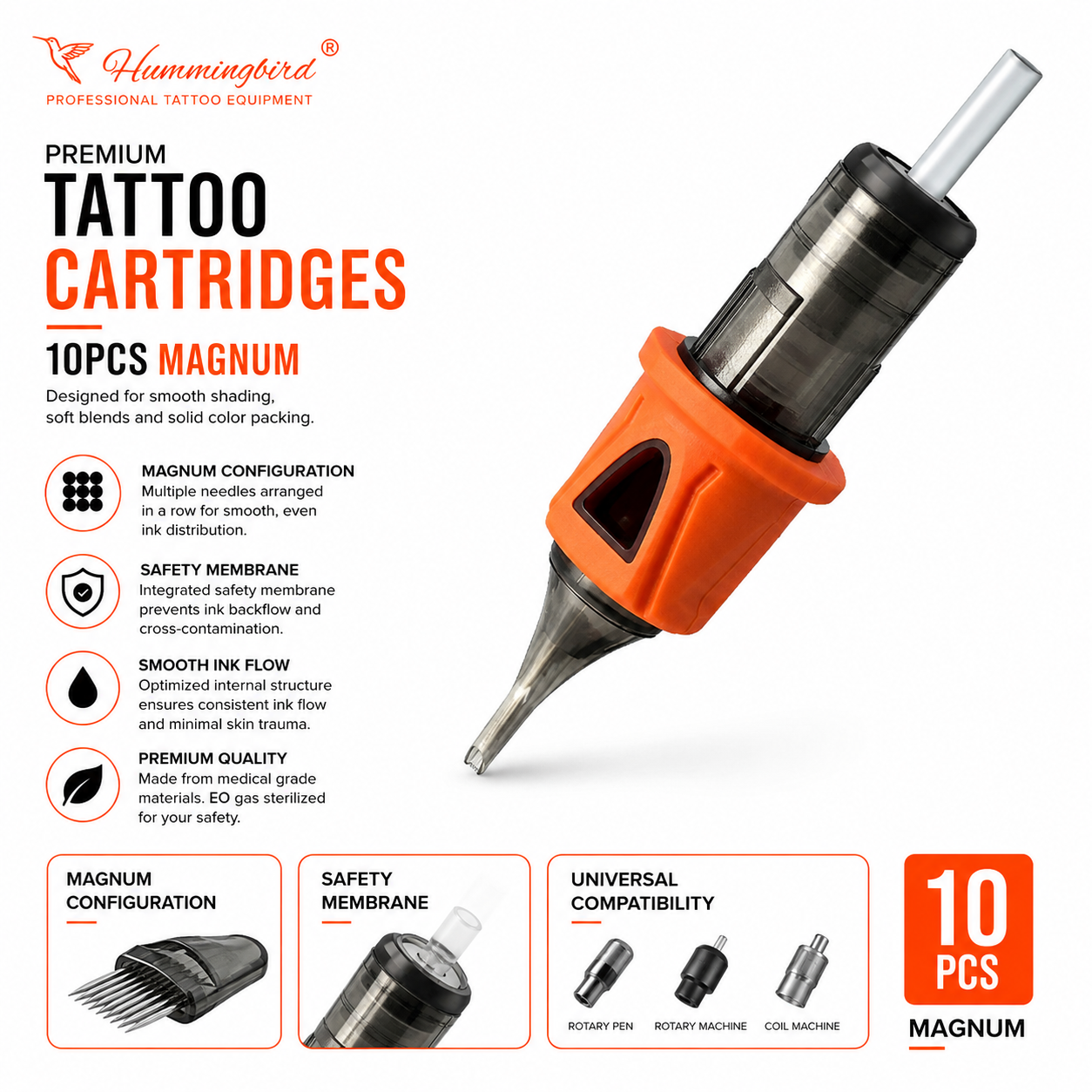 Hummingbird Tattoo Cartridges