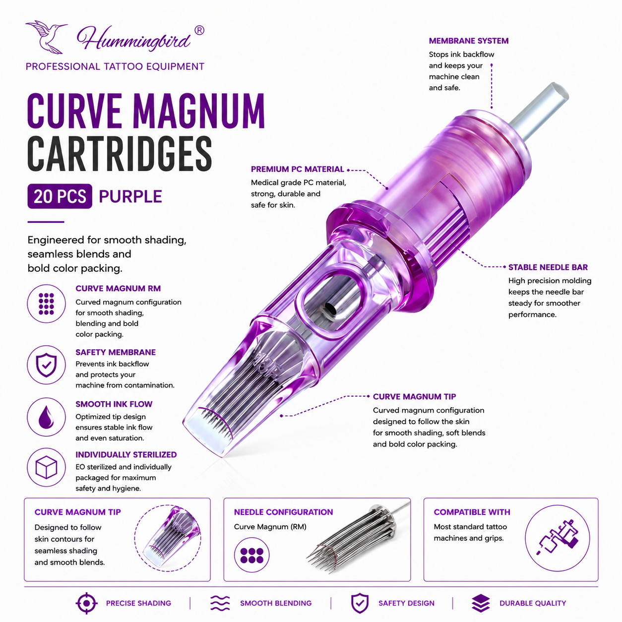Hummingbird Tattoo Cartridges