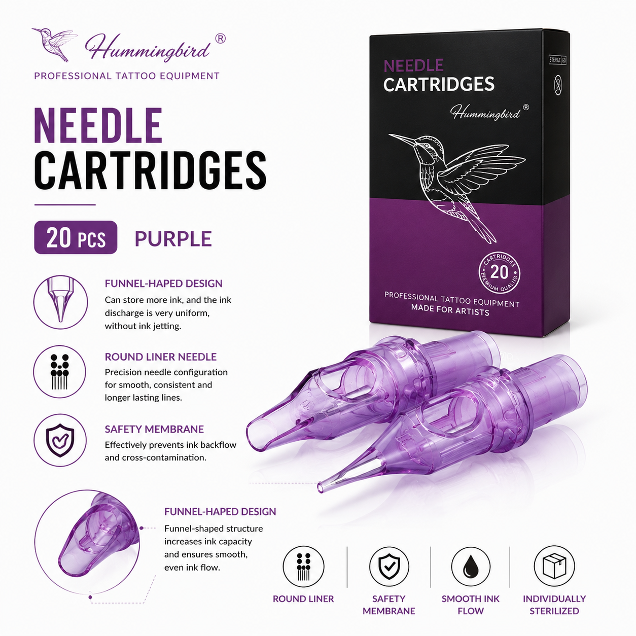 Hummingbird Tattoo Cartridges