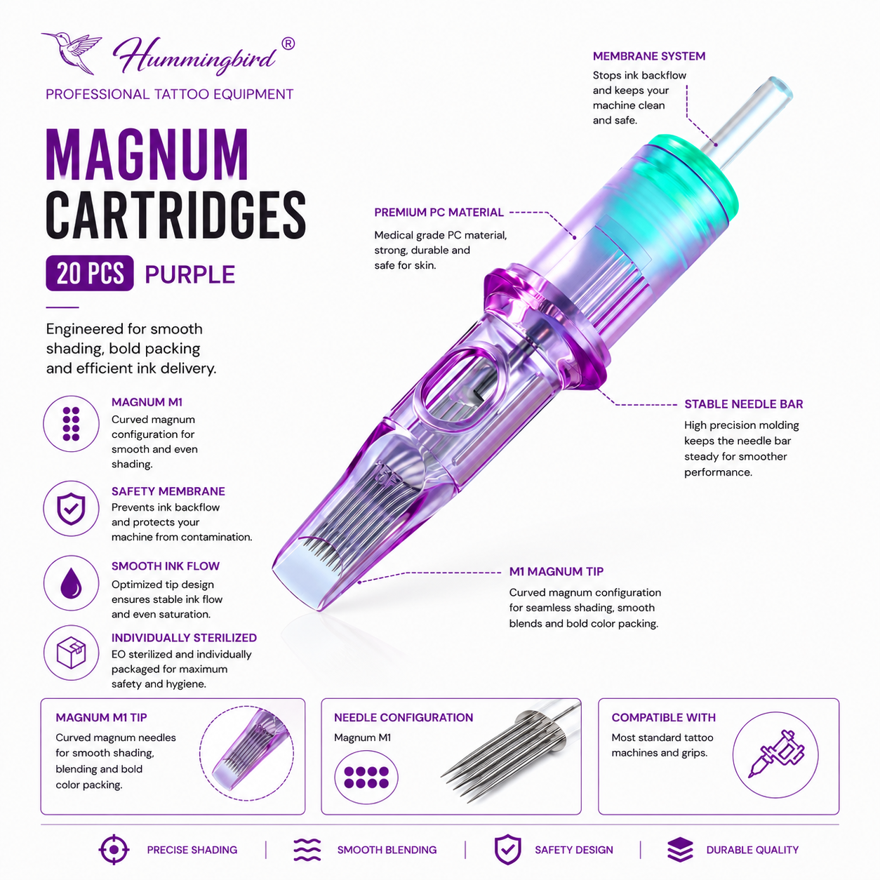 Hummingbird Tattoo Cartridges